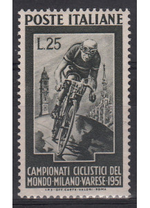 1951 Mondiali di Ciclismo a Milano e Varese Perfetto non Linguellato 1 Val Sassone 669